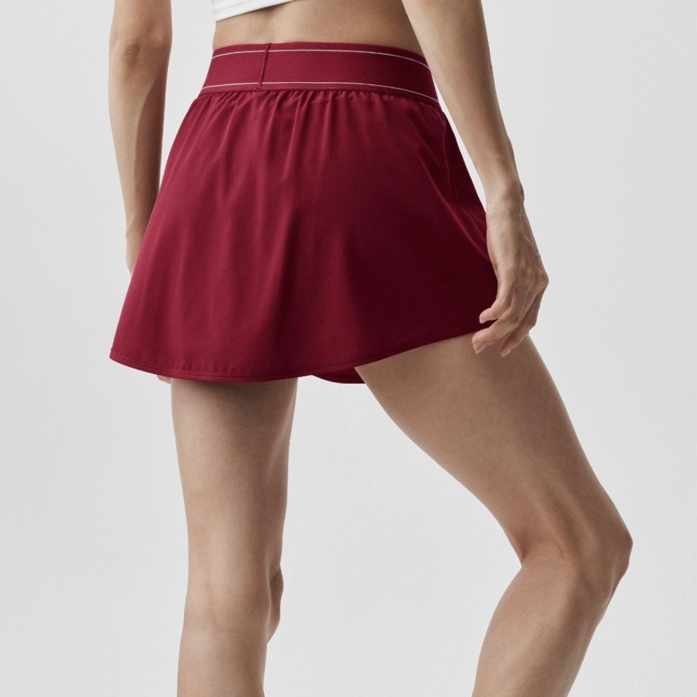 Alo Match Point Tennis Skirt NWT Summer Romance Red - Picture 4 of 5